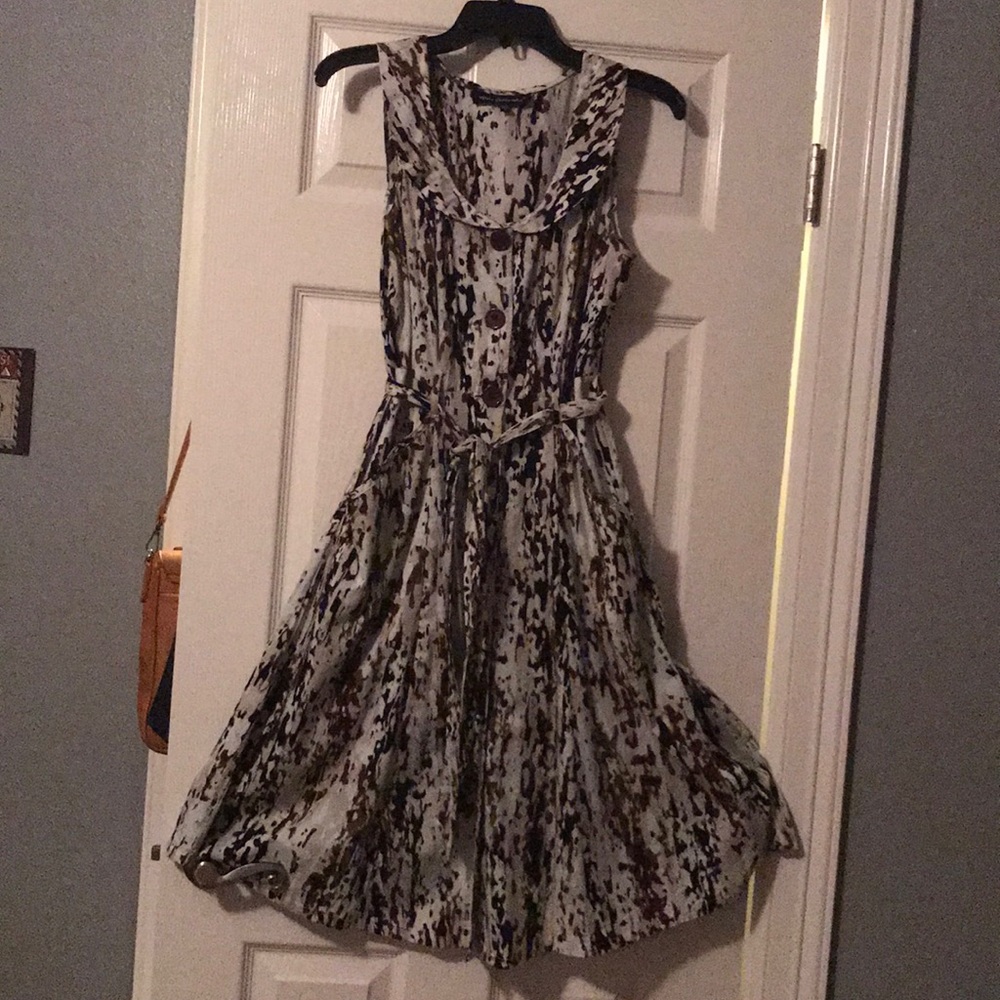 Button down midi dress fit and flare